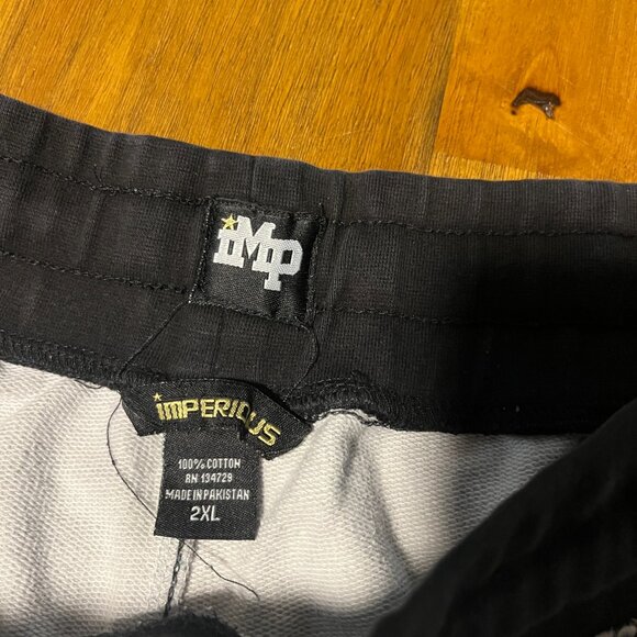 Imperious men's streetwear sweat shorts glossy pattern gray black 2XL - Picture 6 of 10